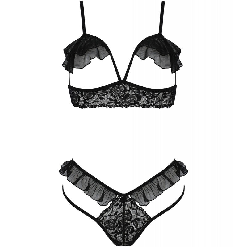 PASSION - DOLLY SET TWEEDELIG ZWART L/XL