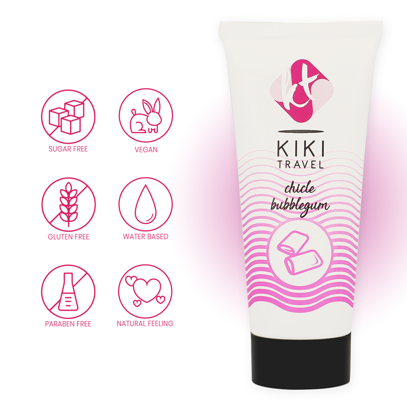 KIKÍ TRAVEL - AARDBEI GOM GLIJMIDDEL 50 ML