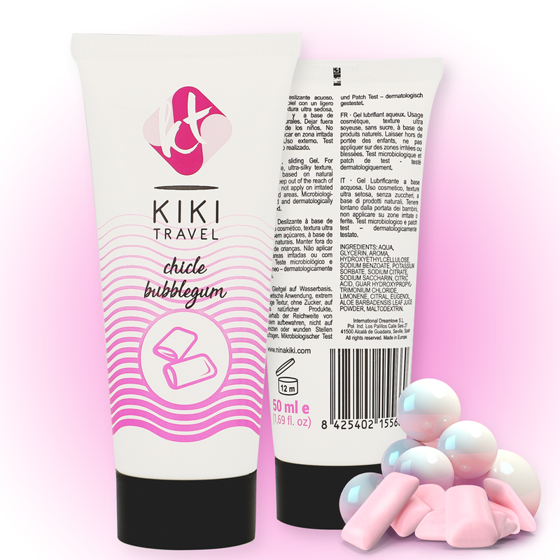 KIKÍ TRAVEL - AARDBEI GOM GLIJMIDDEL 50 ML