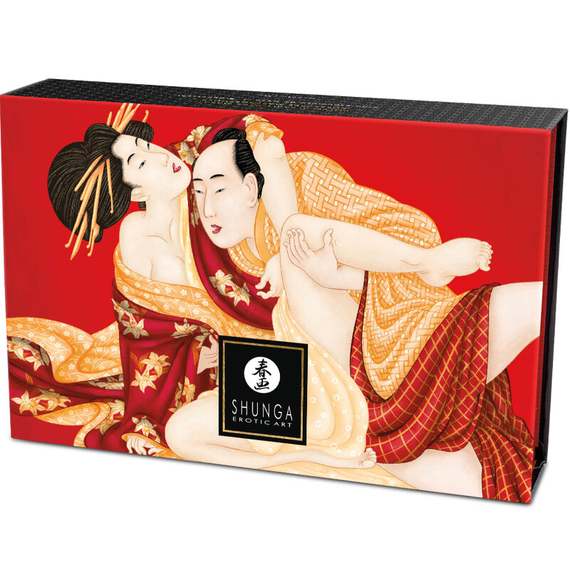SHUNGA - COFFRET DE POUDRE DE MASSAGE COMESTIBLE À LA FRAISE