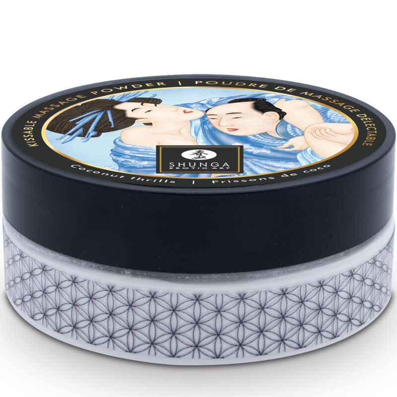 SHUNGA - COFFRET DE POUDRE DE MASSAGE COMESTIBLE À LA NOIX DE COCO