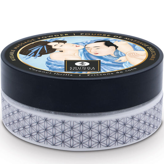 SHUNGA - COFFRET DE POUDRE DE MASSAGE COMESTIBLE À LA NOIX DE COCO