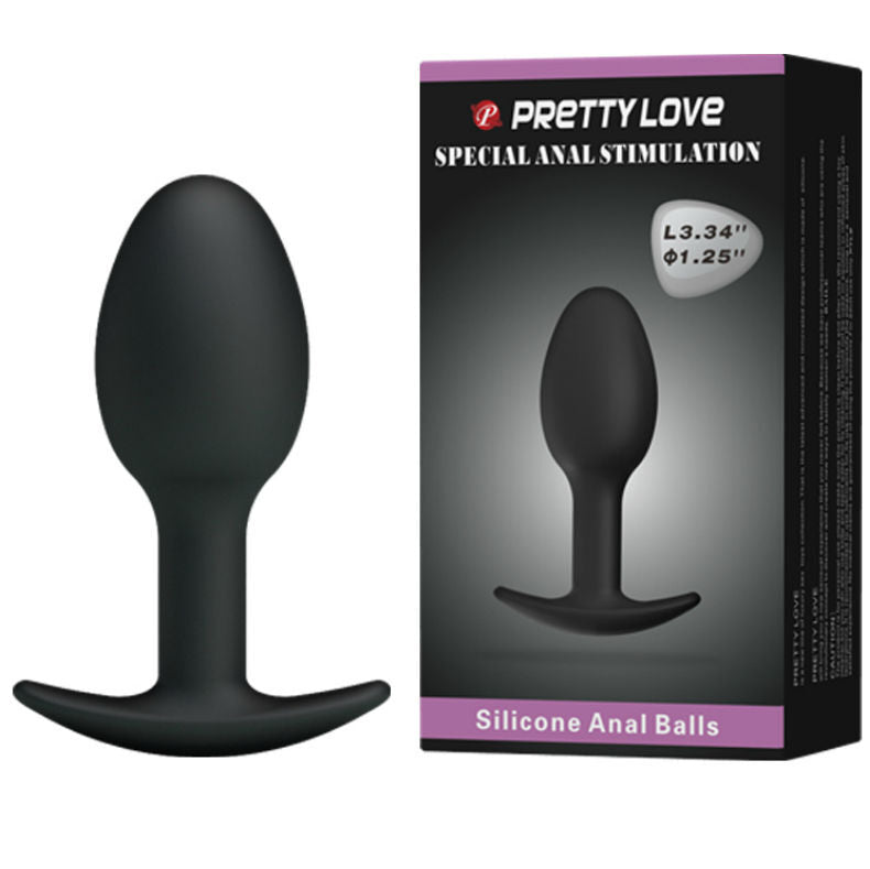 PRETTY LOVE - PLUG ANAL EN SILICONE 6,5 CM NOIR