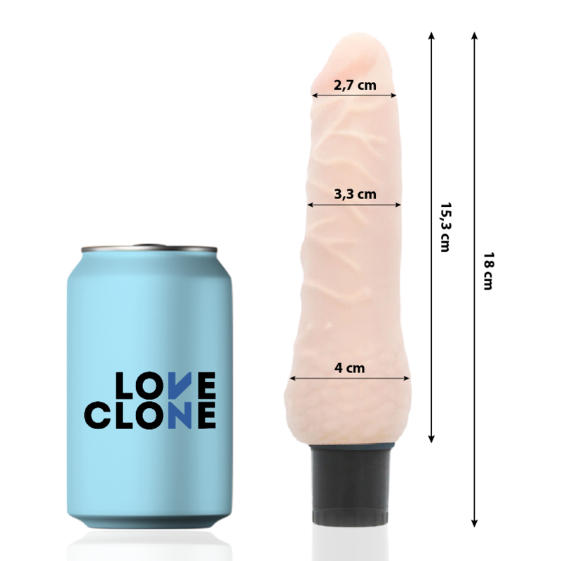 LOVECLONE - VIBRATEUR AUTOLUBRIFIANT SVEN 18,5 CM -O- 3,3 CM