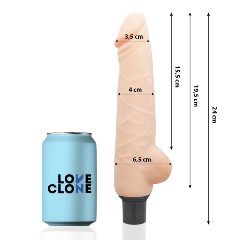 LOVECLONE - HARALD VIBRATEUR AUTOLUBRIFIANT 24 CM -O- 4 CM