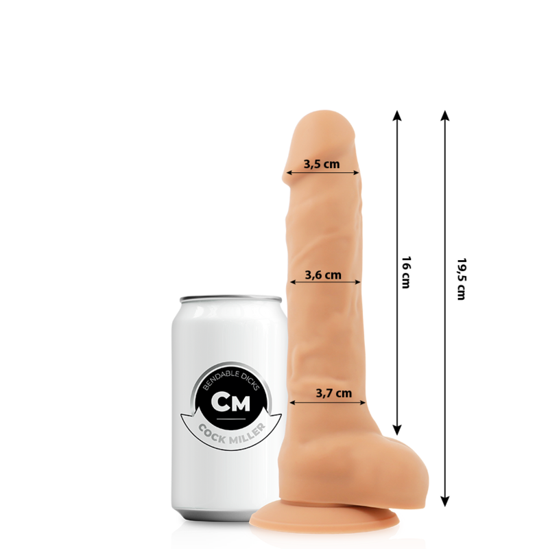 COCK MILLER - DILDO REALISTISCHES SILIKON DICHTE ARTIKULIERBARES FLEISCH 19,5 CM