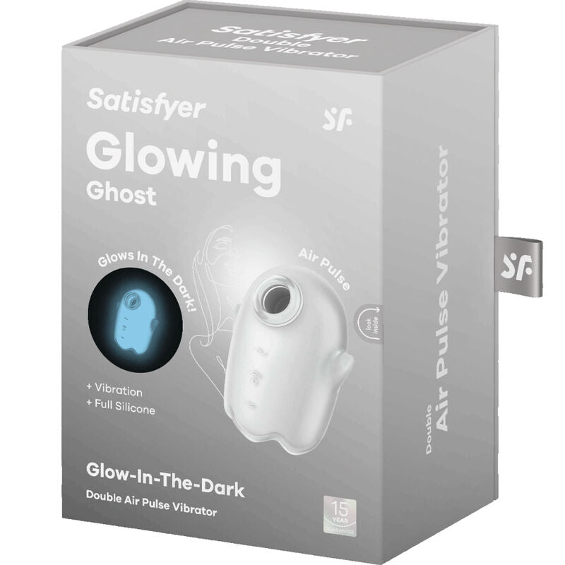 SATISFYER - GLOWING GHOST AIR PULSE &amp; VIBRATEUR BLANC
