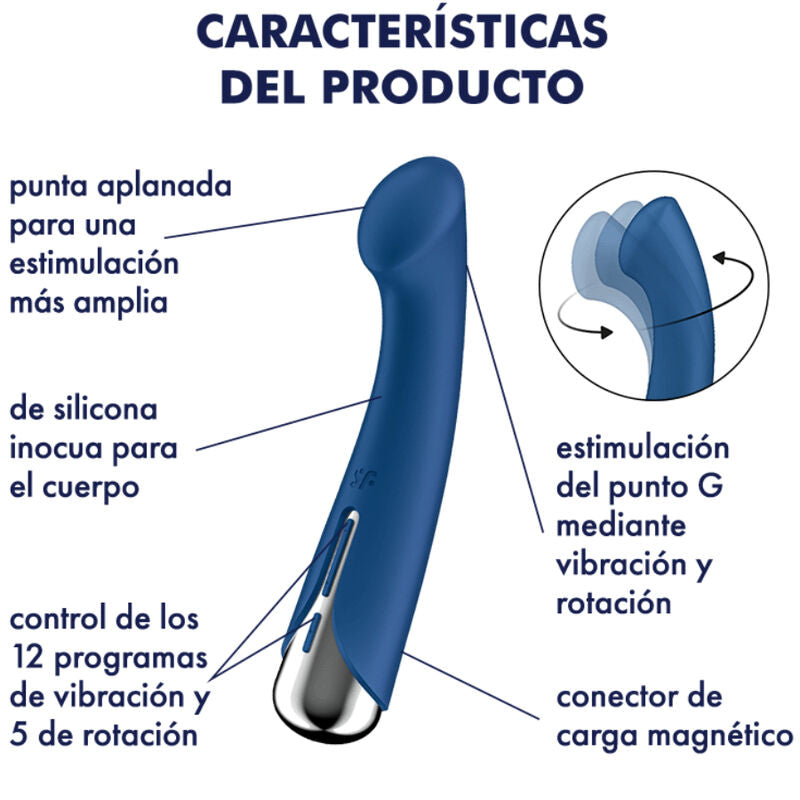SATISFYER - SPINNING G-SPORT 1 ROTATOR VIBRATOR BLAUW