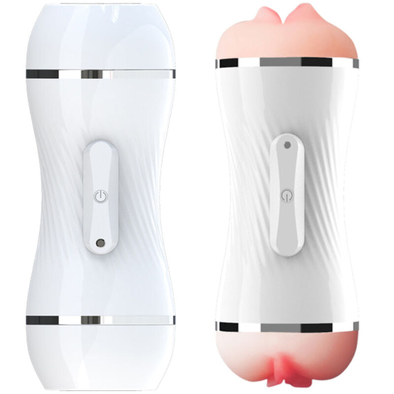 ARMONY - DOUBLE VAGINA AND MOUTH VIBRATOR MASTURBATOR WHITE
