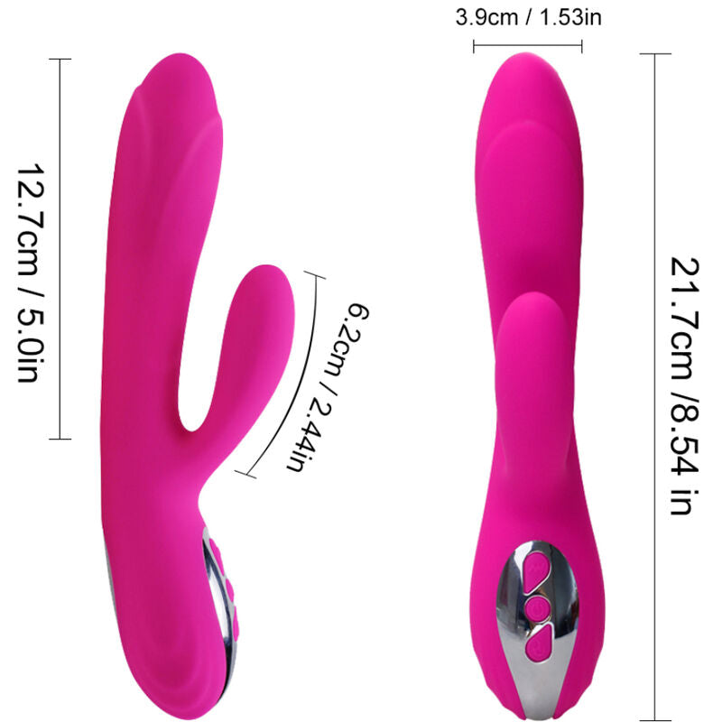 ARMONY - VIBRATEUR ET STIMULATEUR FLEXIBLE AVEC EFFET CHALEUR FUCHSIA