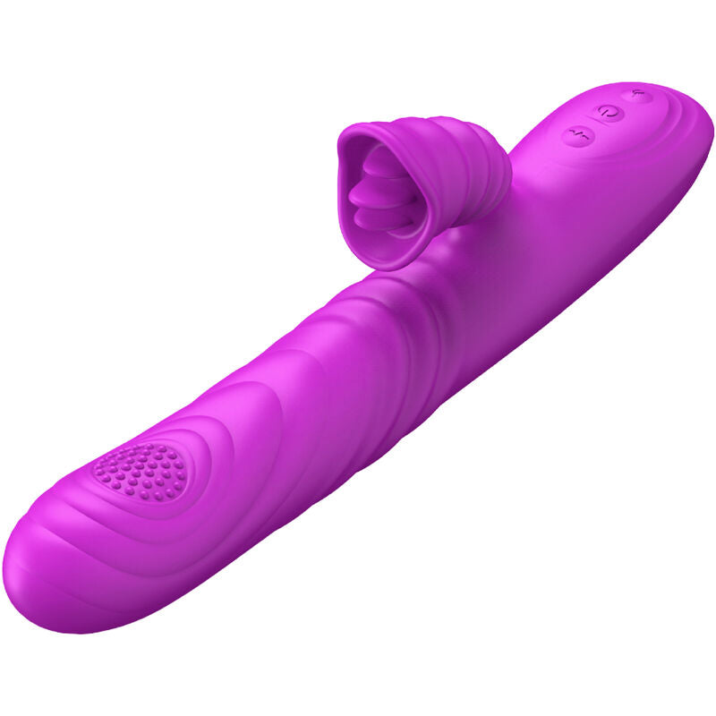 ARMONY - ANGELIA MULTIFUNCTIONELE VIBRATOR MET STIMULEREND TONGVIOLET HITTE-EFFECT