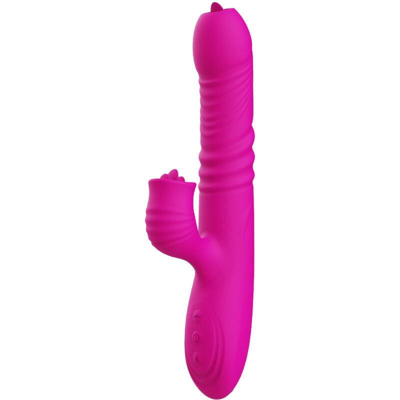 ARMONY - FANNY MULTIFUNCTIONELE DUBBELE TONGVIBRATOR FUCHSIA HITTE-EFFECT