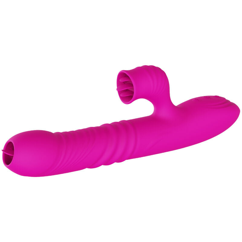 ARMONY - FANNY MULTIFUNCTIONELE DUBBELE TONGVIBRATOR FUCHSIA HITTE-EFFECT