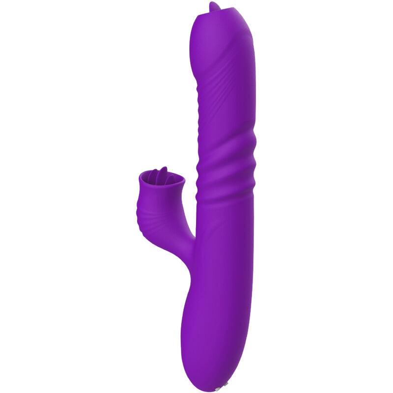 ARMONY - VIBRATEUR RABBIT POINT G COMPLET AVEC LANGUE STIMULANTE EFFET CHALEUR VIOLET