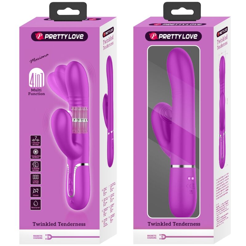 PRETTY LOVE - VIBRATEUR POINT G MULTIFONCTIONNEL FUCHSIA