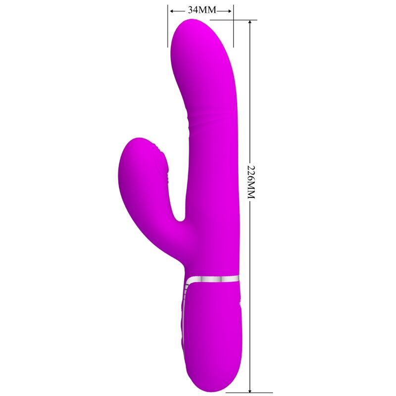 PRETTY LOVE - VIBRATEUR POINT G MULTIFONCTIONNEL FUCHSIA