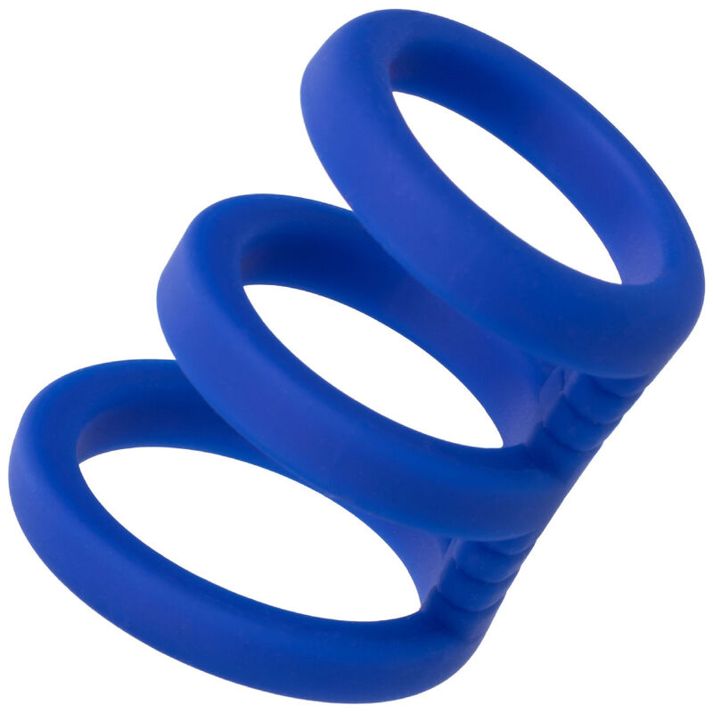 CALEXOTICS - CAGE À PÉNIS TRIPLE ADMIRAL BLEU