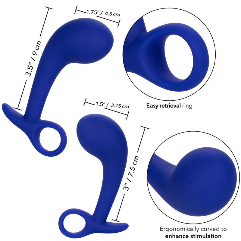 CALEXOTICS - ADMIRAL SET 2 ANAAL PLUG BLAUW