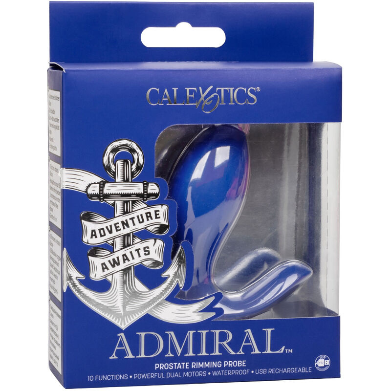 CALEXOTICS - ADMIRAL RIMMING STIMULATEUR DE PROSTATE ET VIBRATEUR BLEU