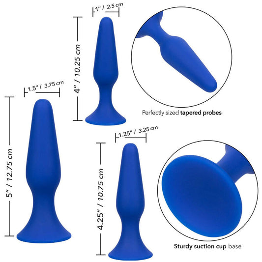 CALEXOTICS - KIT AMIRAL 3 PLUG ANAL BLEU