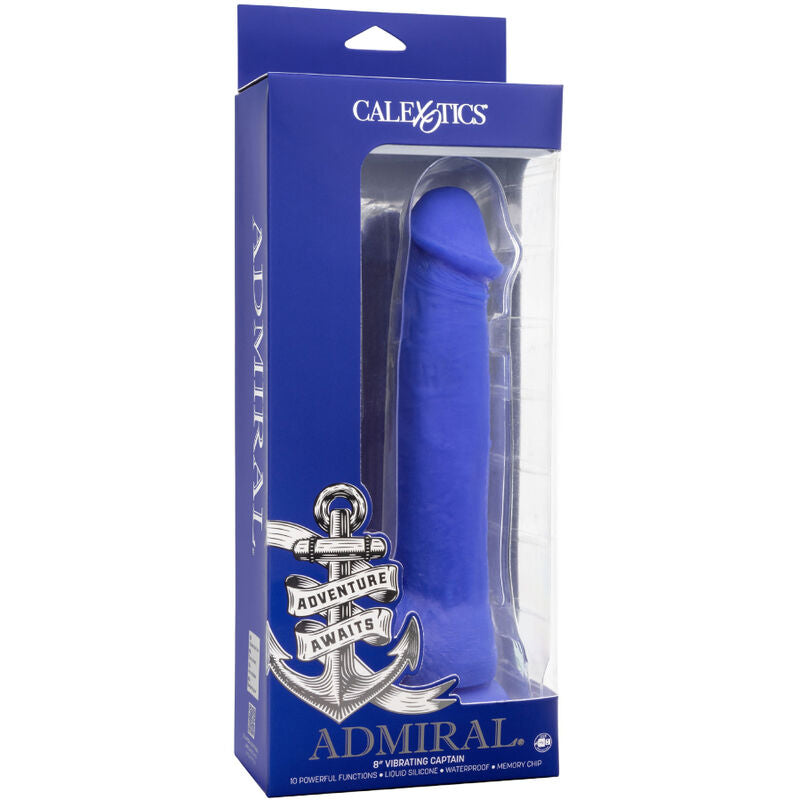 CALEXOTICS - ADMIRAL KAPITN REALISTIC DILDO VIBRATOR BLUE