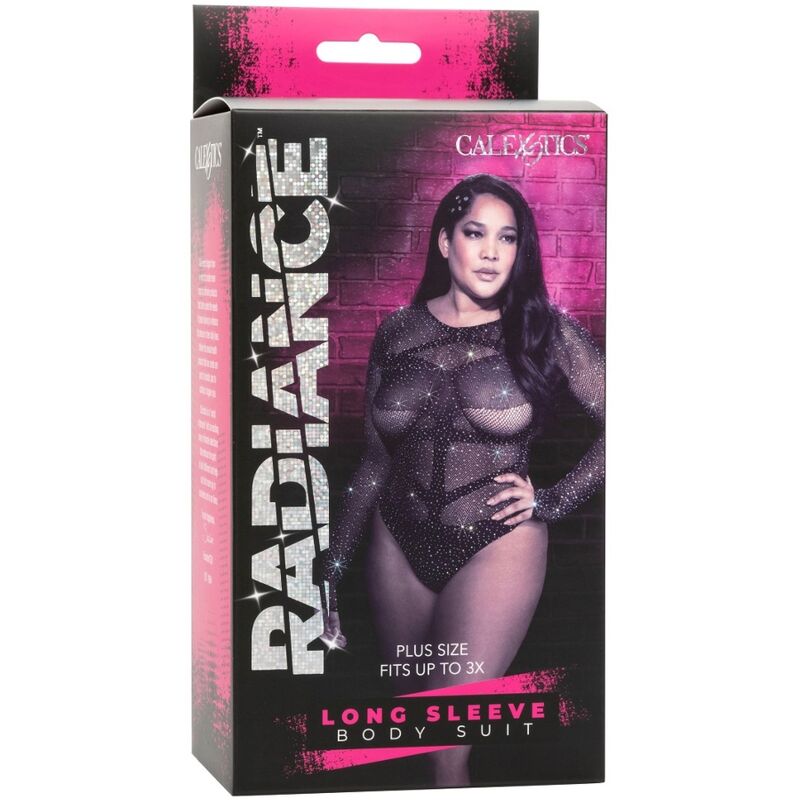 CALEXOTICS - RADIANCE BODYSUIT MET LANGE MOUWEN RHINE PLUS SIZE