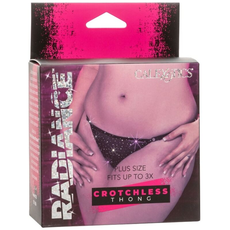 CALEXOTICS - RADIANCE CROTCHLESS RHINE THONG, PLUS SIZE