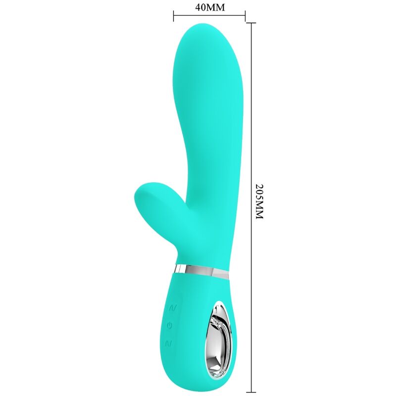 PRETTY LOVE - THOMAS VIBRATEUR MULTIFONCTIONNEL POUR POINT G VERT AQUA