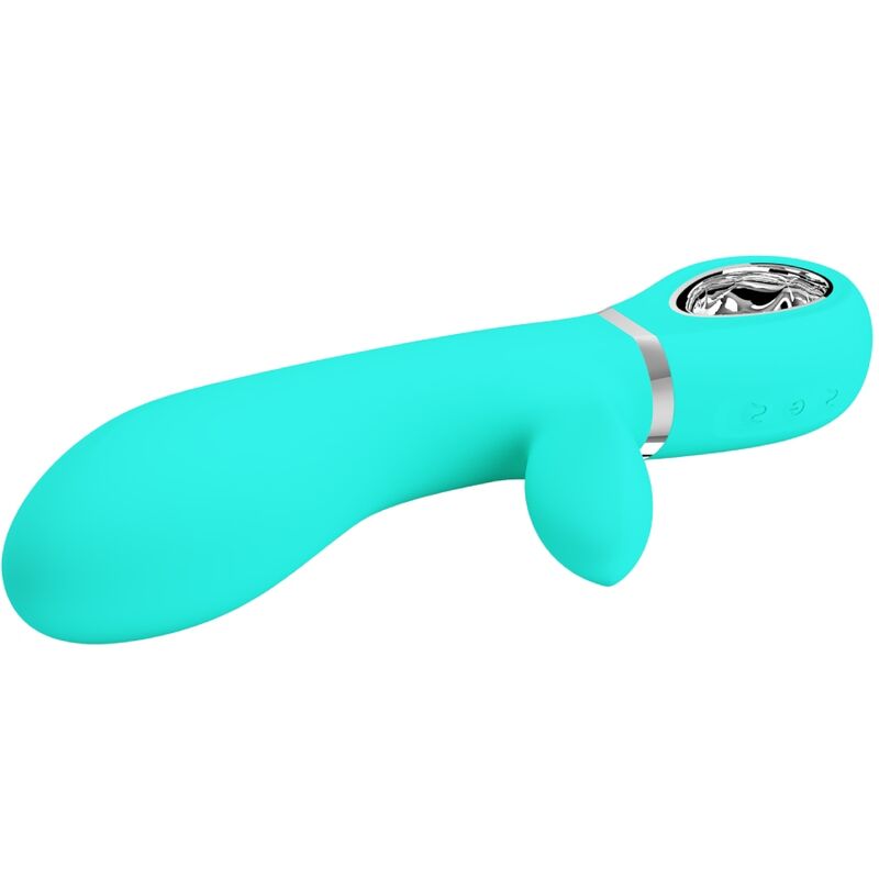 PRETTY LOVE - THOMAS VIBRATEUR MULTIFONCTIONNEL POUR POINT G VERT AQUA