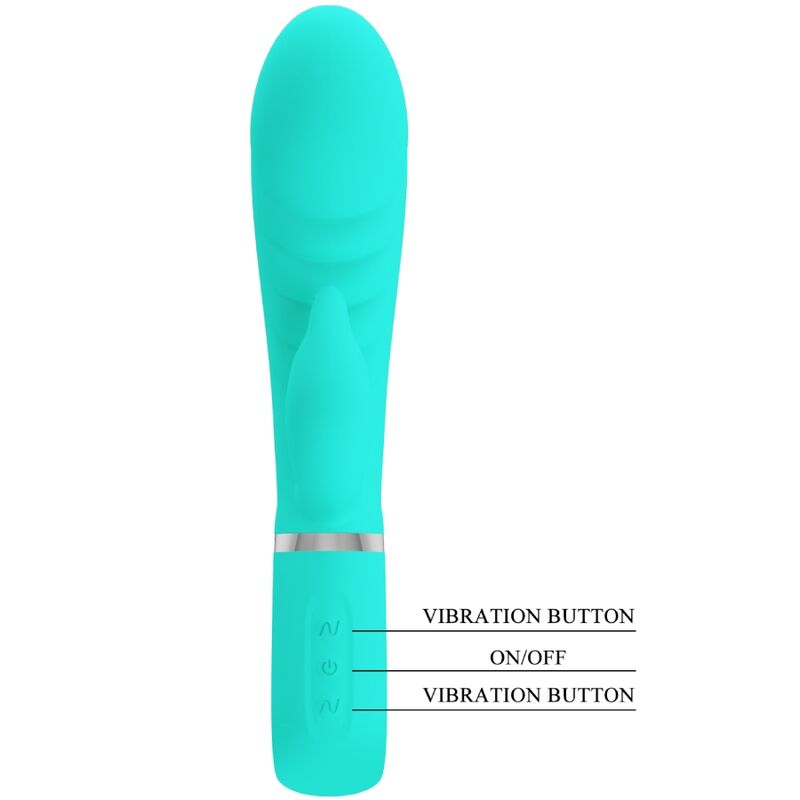 PRETTY LOVE - VIBRATEUR POINT G MULTIFONCTION PRESCOTT VERT AQUA