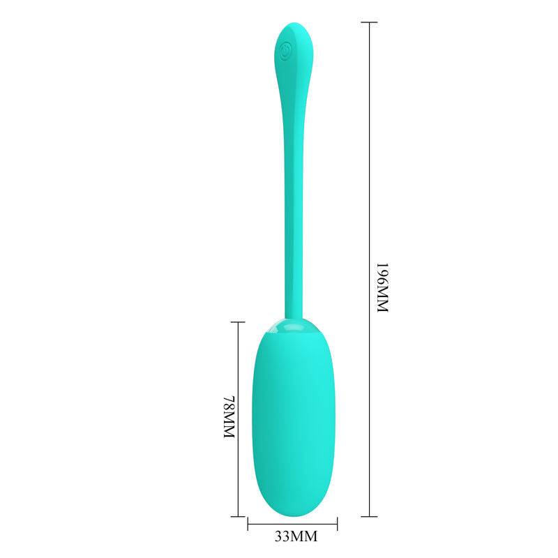 PRETTY LOVE - JULIUS WATERPROOF, RECHARGEABLE VIBRATOR AQUA GREEN