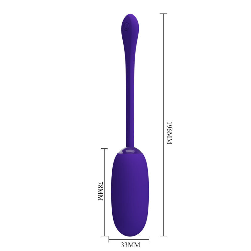PRETTY LOVE - JULIUS WATERPROOF, RECHARGEABLE VIBRATING EGG PURPLE