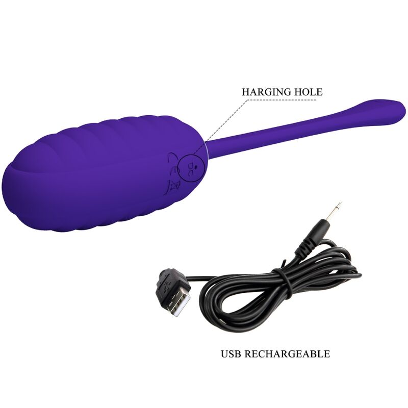 PRETTY LOVE - KIRK RECHARGEABLE VIBRATION EGG PURPLE