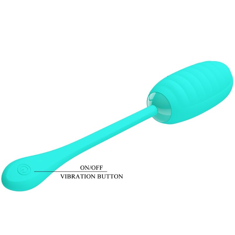 PRETTY LOVE - KIRK RECHARGEABLE VIBRATING EGG, AQUA GREEN