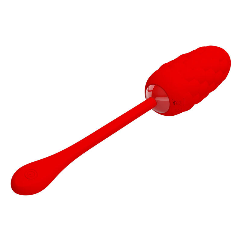 PRETTY LOVE - VIBRATING EGG WITH RED RECHARGEABLE SEA TEXTURE