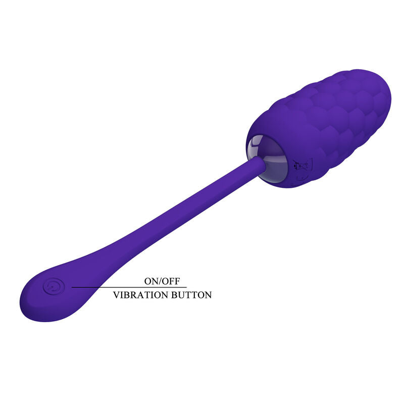 PRETTY LOVE - VIBRATING EGG WITH PURPLE RECHARGEABLE SEA TEXTURE
