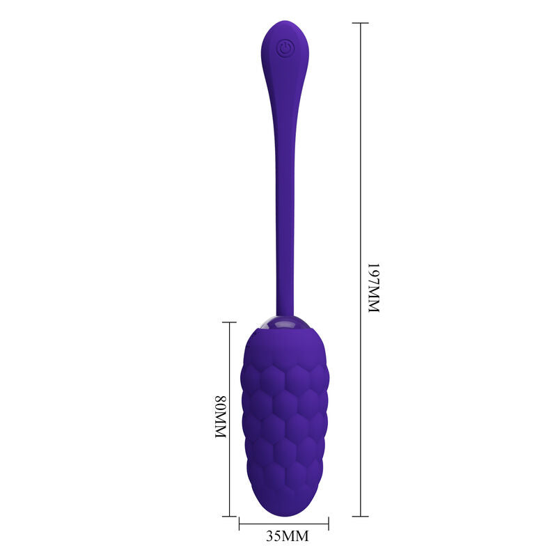PRETTY LOVE - ŒUF VIBRANT AVEC TEXTURE MARINE RECHARGEABLE VIOLET