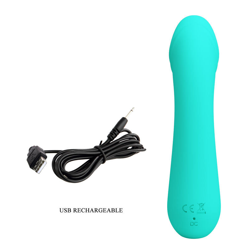 PRETTY LOVE - CETUS OPLAADBARE VIBRATOR AQUA GREEN