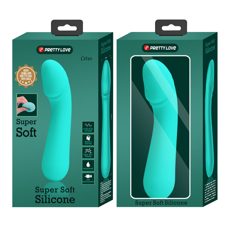PRETTY LOVE - CETUS OPLAADBARE VIBRATOR AQUA GREEN