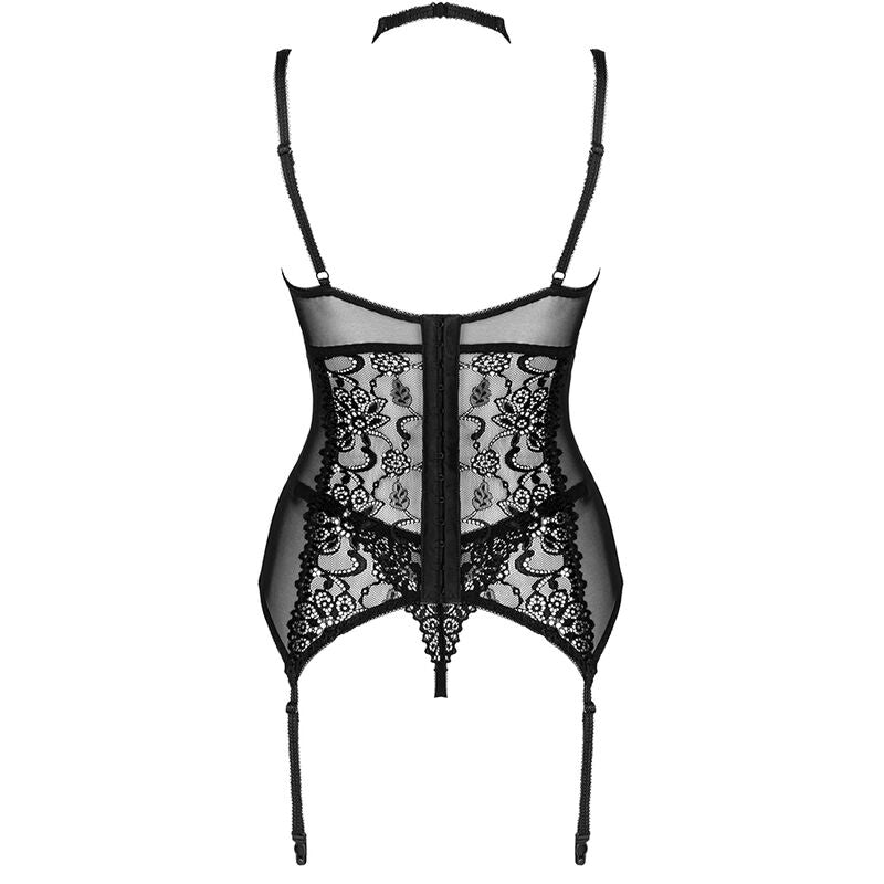 LIVCO CORSETTI FASHION - GIELLANDRA FOR THE SENSES COLLECTION CORSET + PANTIES BLACK L/XL