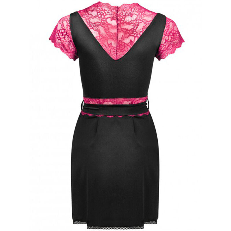 LIVCO CORSETTI FASHION - KUMIKO LC 90428 ROBE DE CHAMBRE + CULOTTE NOIRE S/M