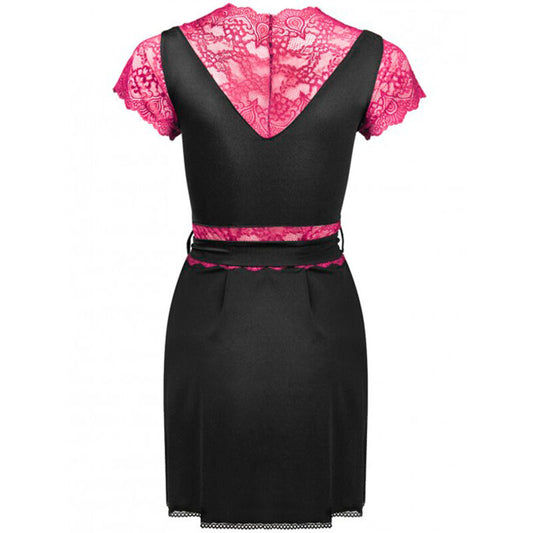 LIVCO CORSETTI FASHION - KUMIKO LC 90428 ROBE DE CHAMBRE + CULOTTE NOIRE S/M