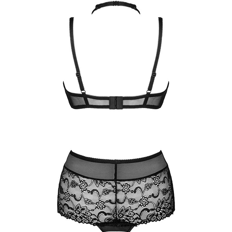 LIVCO CORSETTI FASHION - COLLECTION LINERA FOR THE SENSES SOUTIEN-GORGE + CULOTTE NOIR L/XL