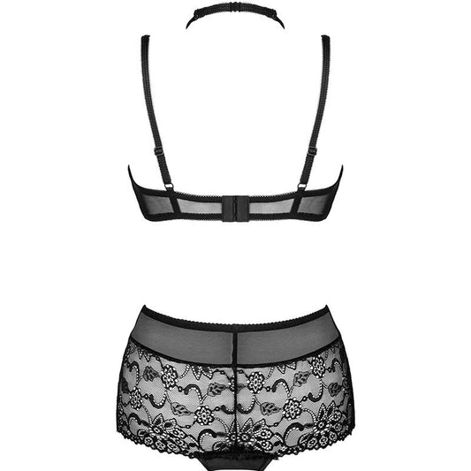LIVCO CORSETTI FASHION - COLLECTION LINERA FOR THE SENSES SOUTIEN-GORGE + CULOTTE NOIR L/XL