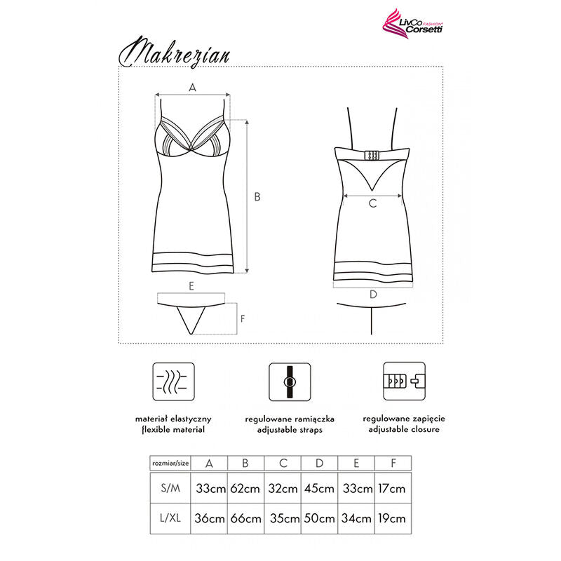 LIVCO CORSETTI FASHION - MAKREZIAN LC 90545 SHIRT + TROUSERS BLACK