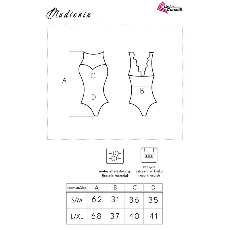 LIVCO CORSETTI FASHION - MUDIENIN LC 90654 ZWART BODYSUIT S/M