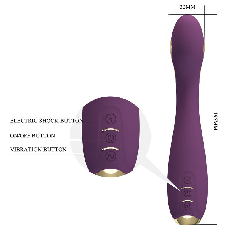 PRETTY LOVE - HECTOR ELECTROSHOCK APP-CONTROLLED VIBRATOR PURPLE