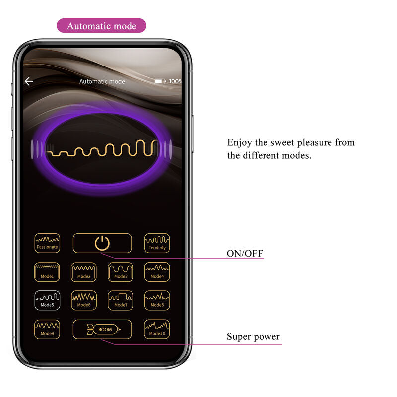 PRETTY LOVE - HECTOR ELECTROSHOCK APP-CONTROLLED VIBRATOR PURPLE