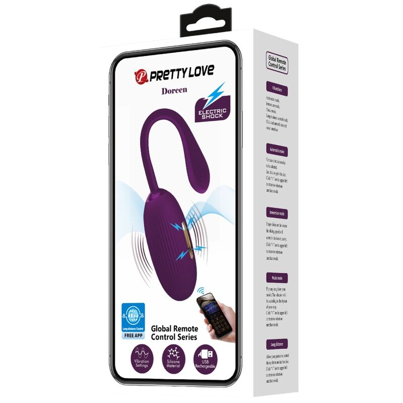 PRETTY LOVE - DOREEN PURPLE RECHARGEABLE VIBRATION EGG
