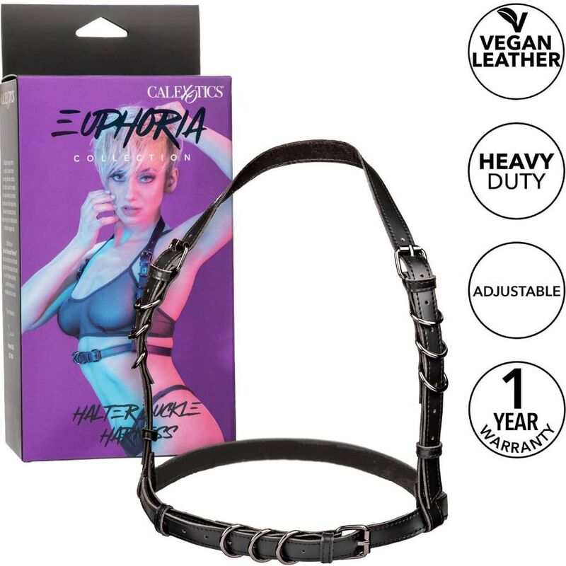 CALEXOTICS - HARNAIS EUPHORIA HALTER BOUCLE NOIR